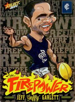 2014 Select AFL Champions - Firepower Caricatures #FC9 Jeff Garlett Front